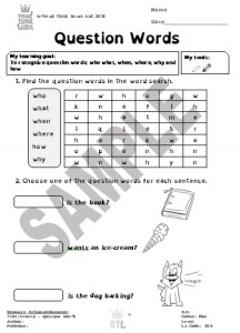 Generic – Question Words 2 – Read Think Learn