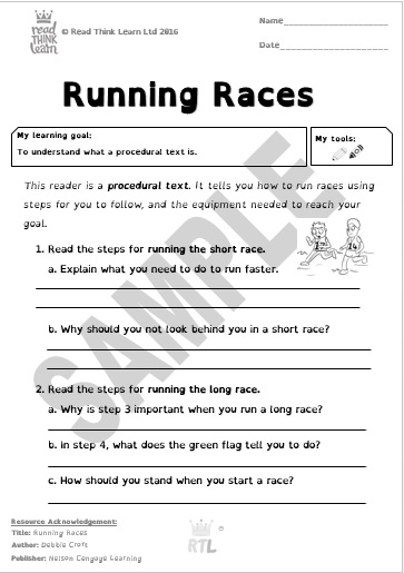 Running Races – Read Think Learn